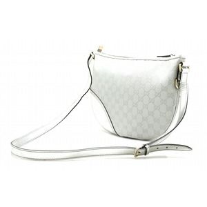 Gucci Silver Bag Leather Shoulder GG Diagonal